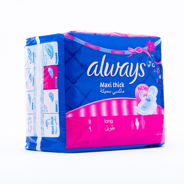 Always Maxi Pads Sizes Chart